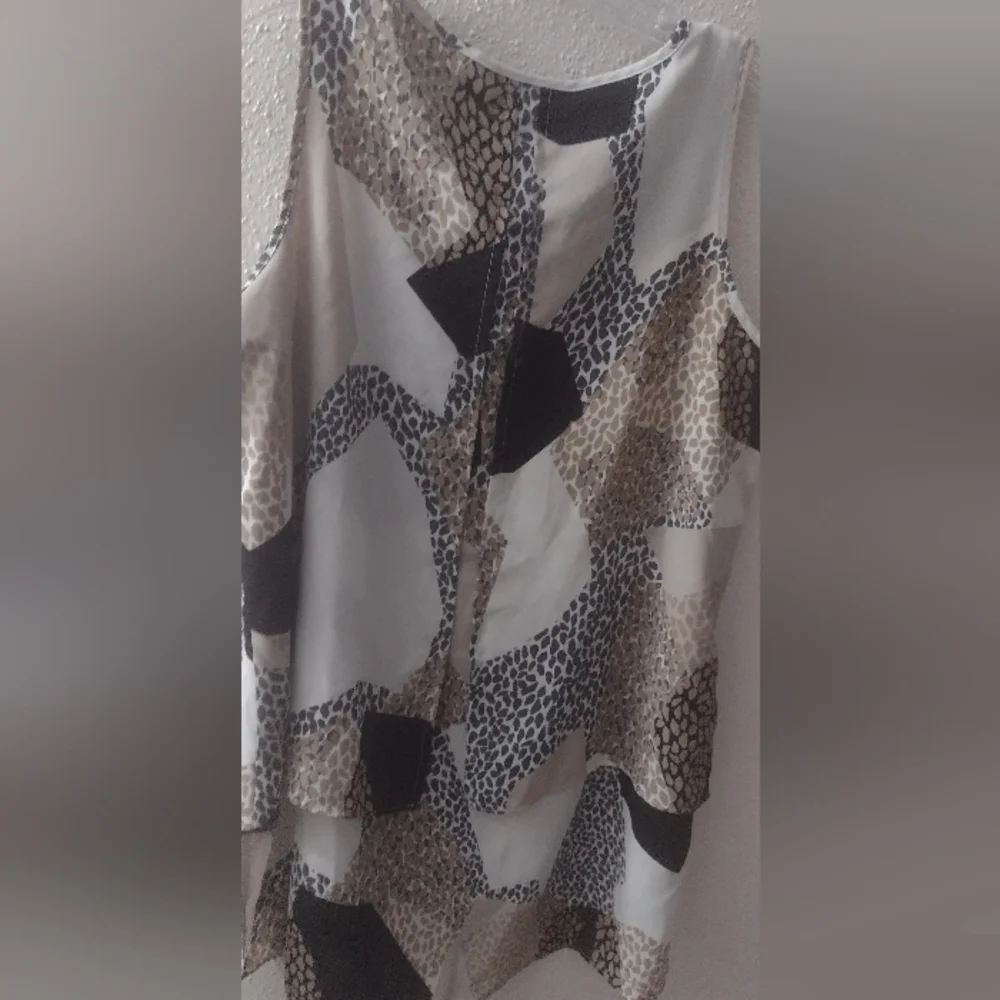 Alfani women's pullover leopard print sleeveless blouse sz 4 - Picture 5 of 6
